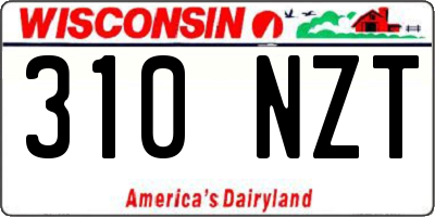 WI license plate 310NZT