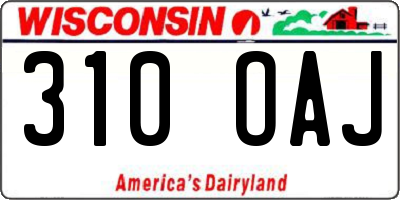 WI license plate 310OAJ