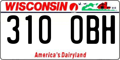 WI license plate 310OBH