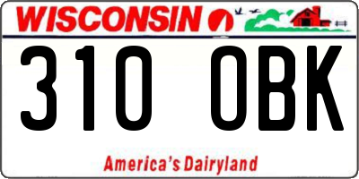 WI license plate 310OBK