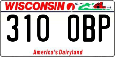 WI license plate 310OBP