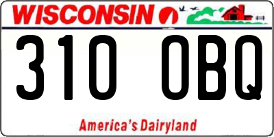 WI license plate 310OBQ