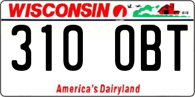 WI license plate 310OBT