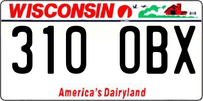 WI license plate 310OBX