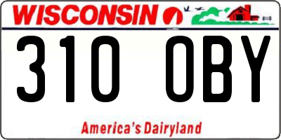 WI license plate 310OBY