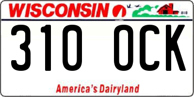 WI license plate 310OCK