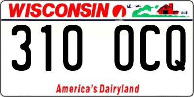 WI license plate 310OCQ