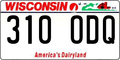 WI license plate 310ODQ