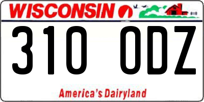 WI license plate 310ODZ