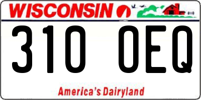 WI license plate 310OEQ