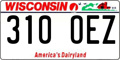 WI license plate 310OEZ