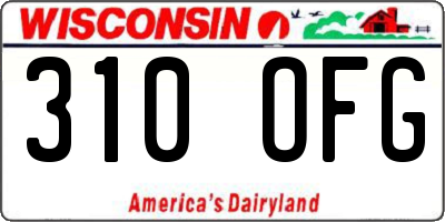 WI license plate 310OFG