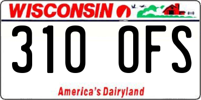 WI license plate 310OFS