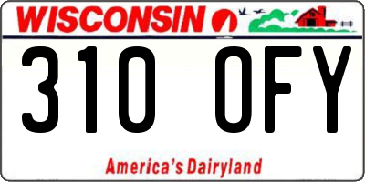 WI license plate 310OFY
