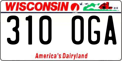 WI license plate 310OGA