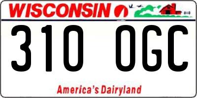 WI license plate 310OGC