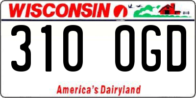 WI license plate 310OGD
