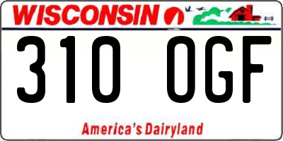WI license plate 310OGF