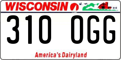 WI license plate 310OGG