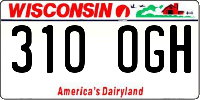 WI license plate 310OGH