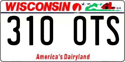 WI license plate 310OTS