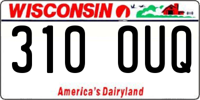 WI license plate 310OUQ