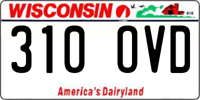WI license plate 310OVD