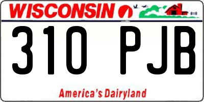 WI license plate 310PJB