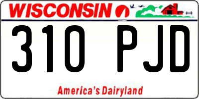 WI license plate 310PJD