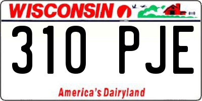 WI license plate 310PJE