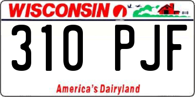 WI license plate 310PJF