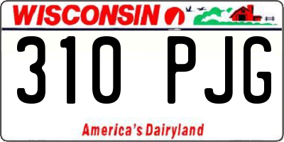 WI license plate 310PJG