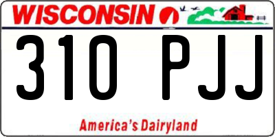 WI license plate 310PJJ