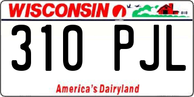 WI license plate 310PJL