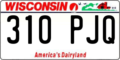WI license plate 310PJQ