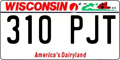 WI license plate 310PJT
