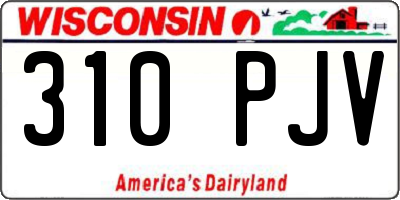 WI license plate 310PJV