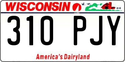 WI license plate 310PJY