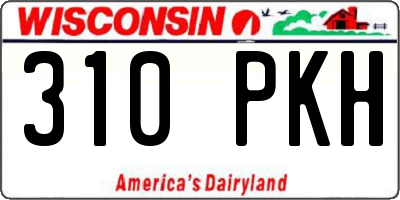 WI license plate 310PKH