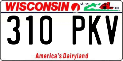 WI license plate 310PKV