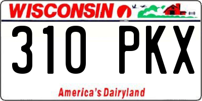 WI license plate 310PKX