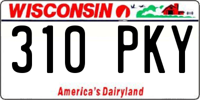 WI license plate 310PKY
