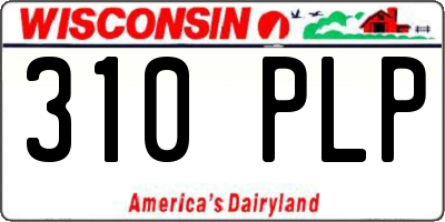 WI license plate 310PLP