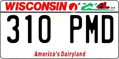 WI license plate 310PMD