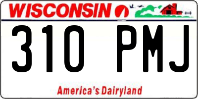WI license plate 310PMJ