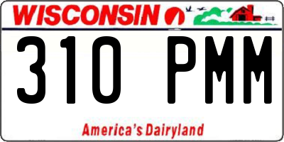 WI license plate 310PMM