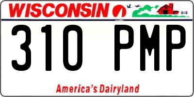 WI license plate 310PMP