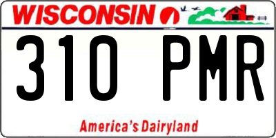 WI license plate 310PMR