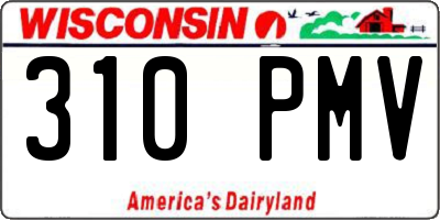 WI license plate 310PMV