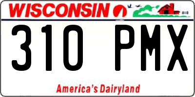 WI license plate 310PMX